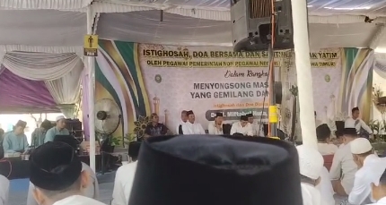 PPNPN PA Pamekasan Menghadiri Kegiatan Rutin Istighosah Pengadilan Agama seJawa Timur